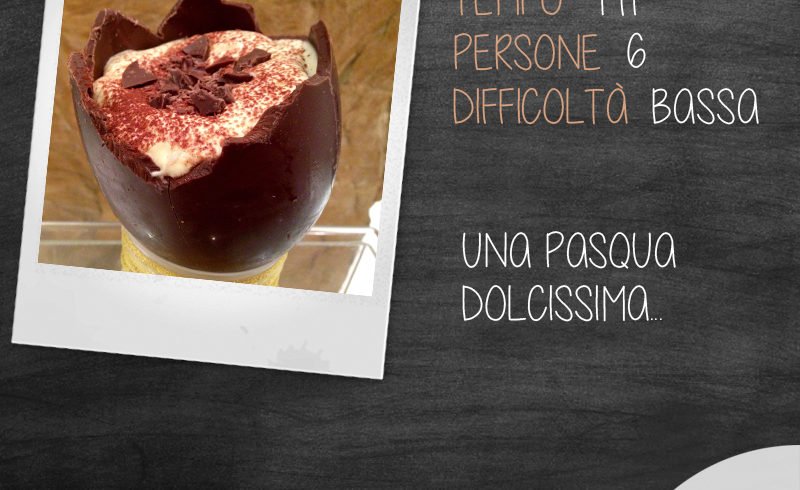 Tiramisù all’arancia nell’uovo di Pasqua